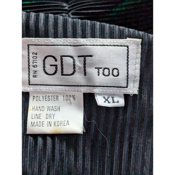 GDT Too Open Front VTG Cardigan Women's XL Colorful Top Slinky Accordion 80s - Picture 3 of 11